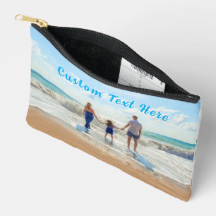 Upload Your Photo Accessory Pouch Gift Custom Text