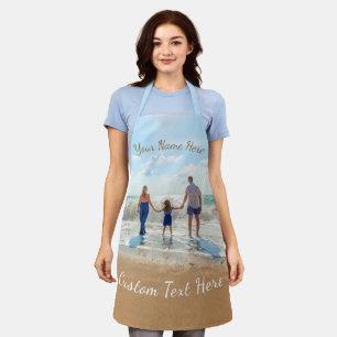 Upload Your Photo Apron Gift Add Text and Name