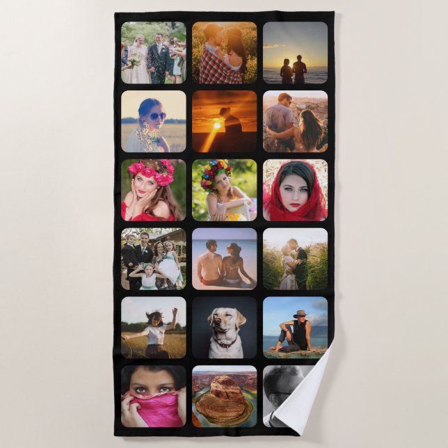 Upload your photo beach towel (Front)