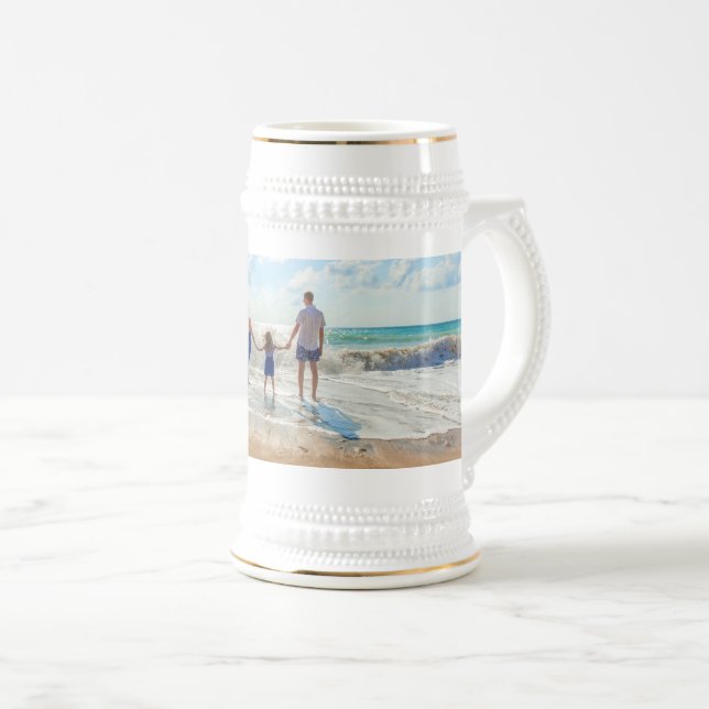 Upload Your Photo Beer Stein Personalized Gift (Front Right)