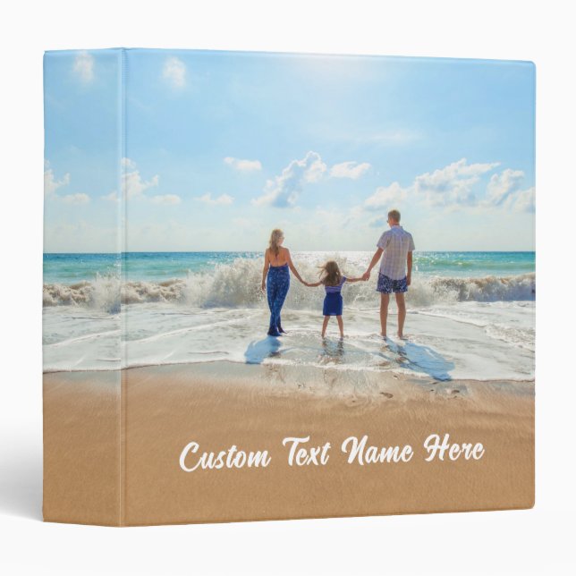 Upload Your Photo Binder Personalized Text (Front/Spine)