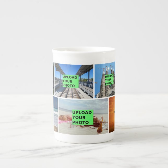 Upload your photo bone china mug (Front)