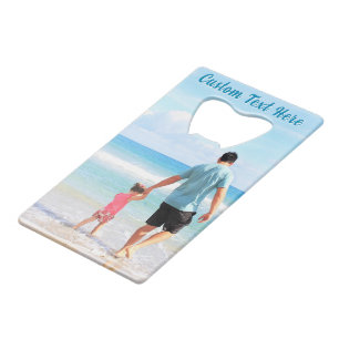 Upload Your Photo Bottle Opener Gift Add Text Name Credit Card Bottle Opener