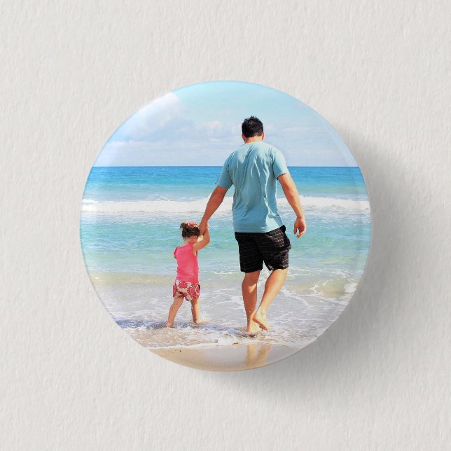 Upload Your Photo Button Personalized Gift (Front)