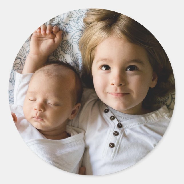 Upload your photo classic round sticker (Front)