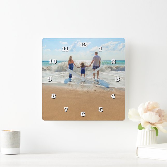 Upload Your Photo Clock Personalize Gift (Home)
