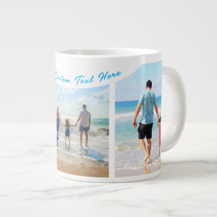 Upload Your Photo Collage Mug Gift Add Custom Text