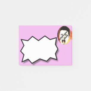 Upload your photo, customizable post-it notes