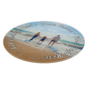 Upload Your Photo Cutting Board Gift Custom Text