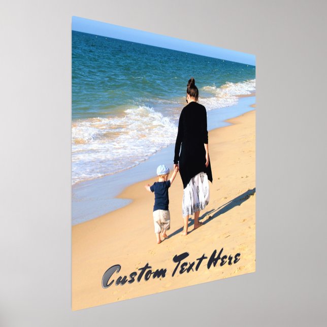 Upload Your Photo Foil Prints Poster Custom Text (Laydown)