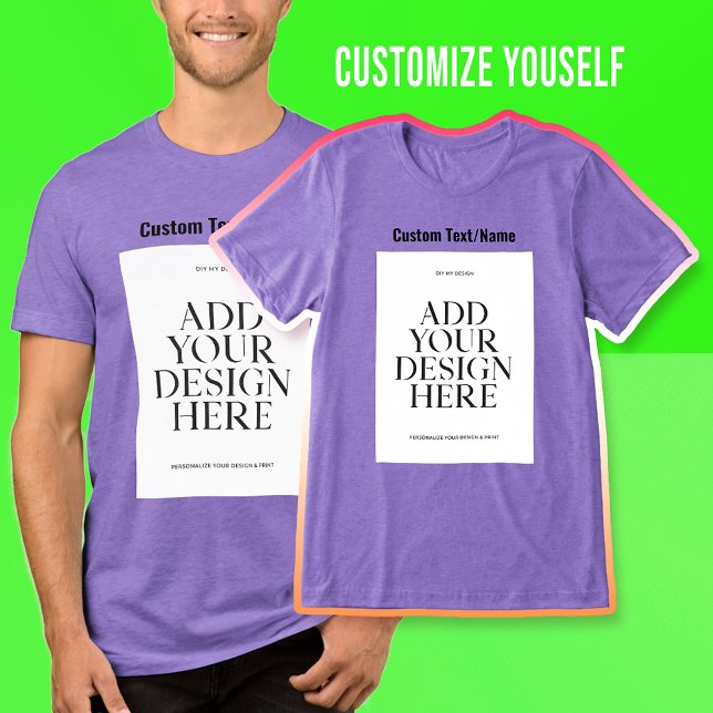 Upload Your Photo Image Custom Personalized Text Tri-Blend Shirt (Upload_Add_Your_Own_Photo_Image_Picture_Text_Here_Custom_Tee_TShirt Design_Create_Your_Own_Tees)