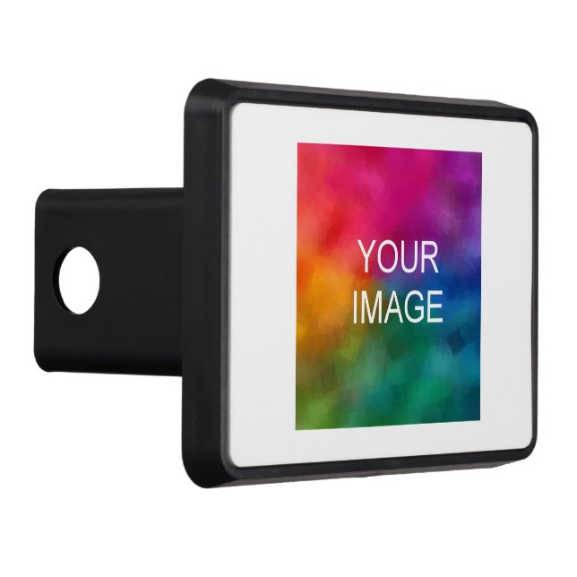 Upload Your Photo Image Elegant Modern Simple Trailer Hitch Cover (Right)