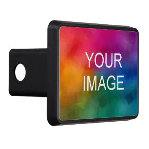 Upload Your Photo Image Modern Simple Template Trailer Hitch Cover