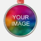 Upload Your Photo Image or Logo Simple Round