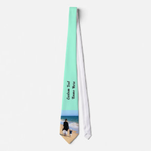 Upload Your Photo Neck Tie Custom Text and Colour