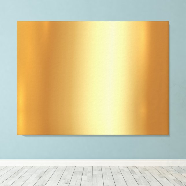 Upload Your Photo on Elegant Gold Background Luxe Canvas Print (Insitu(Wood Floor))
