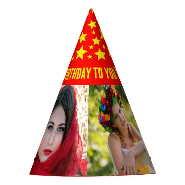 Upload your photo party hat (Front)