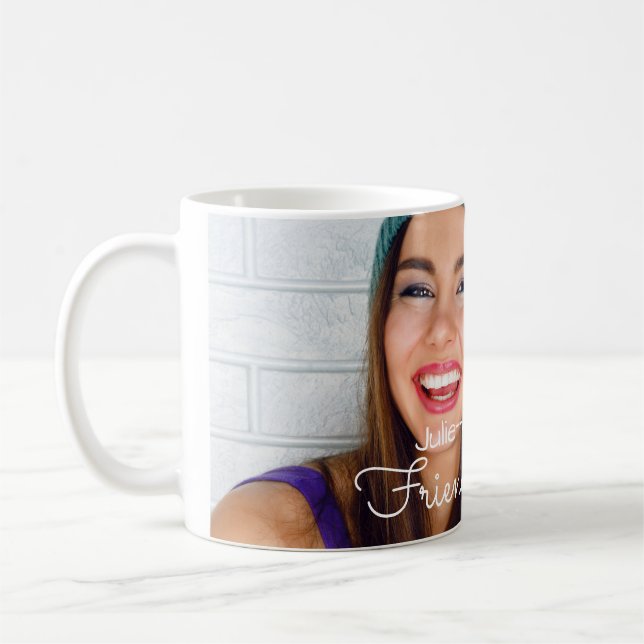 Upload your photo | personalize with names, dates coffee mug (Left)