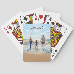 Upload Your Photo Playing Cards Personalized Name