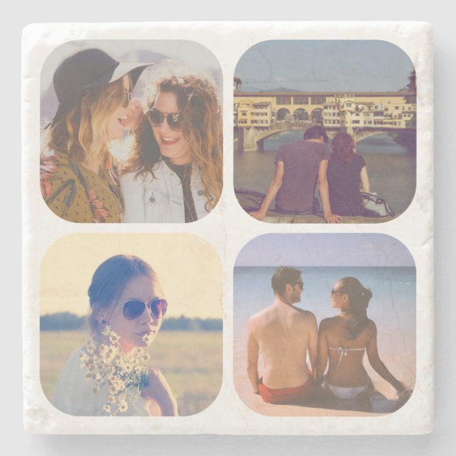 Upload your photo stone coaster (Front)