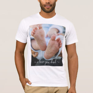 Upload Your Photo T-Shirt Dad Gift I Love You DAD