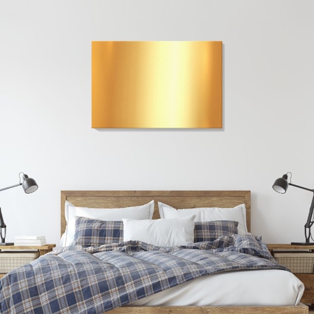 Upload Your Photo to Blank Gold Background Glamour Canvas Print (Insitu(Bedroom))
