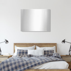 Upload Your Photo to Blank Luxe Silver Background Canvas Print