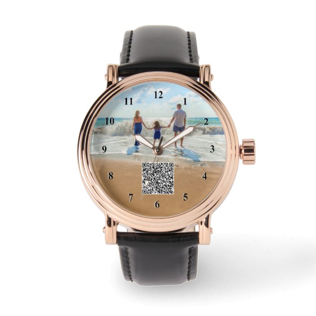 Upload Your Photo Watch Add QR Code Scan Info (Front)