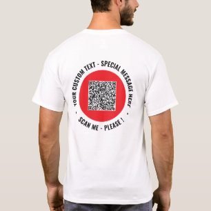 Upload Your QR Code Branded T-Shirt Add Text Info