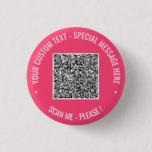 Upload Your QR Code Custom Text Promotional Button