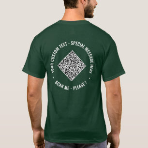 Upload Your QR Code Custom Text T-Shirt Example
