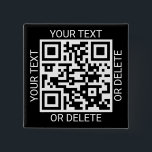 Upload Your QR Code Modern Website or Scan to Pay 2 Inch Square Button<br><div class="desc">Share any website or payment app with a custom scannable QR code square button. All wording on this template is simple to personalize or delete, and the image can be replaced with your QR code, logo or photo. The colours and font styles also are also easy to change using the...</div>