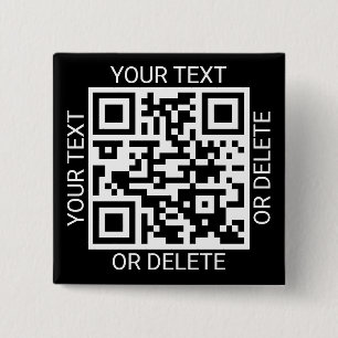 Upload Your QR Code Modern Website or Scan to Pay 2 Inch Square Button