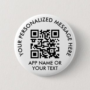 Upload Your QR Code Simple Payment App or Website 2 Inch Round Button