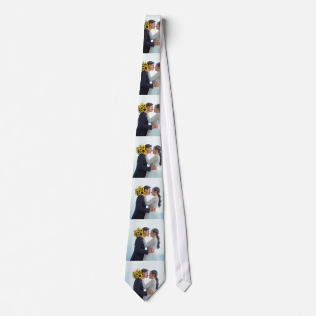 Upload Your Wedding Photo Template Tie (Front)