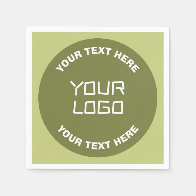 Uploaded Logo or Design & Editable Text Any Colour Napkin (Front)