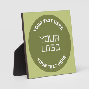 Uploaded Logo or Design & Editable Text Any Colour Plaque