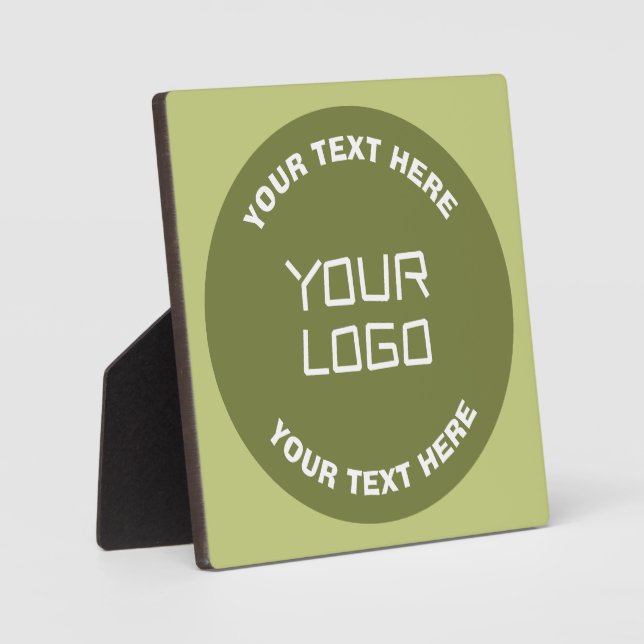 Uploaded Logo or Design & Editable Text Any Colour Plaque (Front)