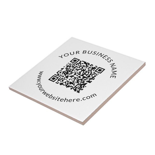 Uploaded QR code Template with Editable Text Tile (Side)