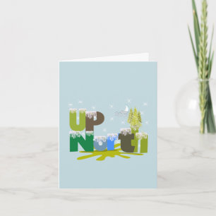 UpNorth Typography Art Thank You Card