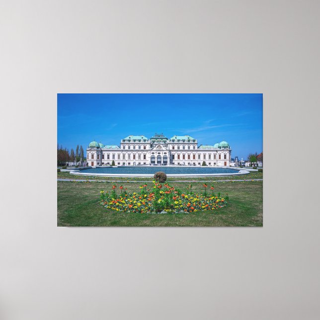 Upper Belvedere palace in Vienna, Austria Canvas Print (Front)