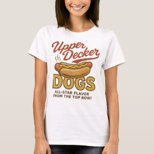 Upper Decker Dogs – Vintage Stadium Hot Dog Tee
