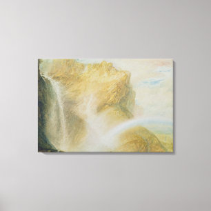 Upper Falls of the Reichenbach (w/c on paper) Canvas Print