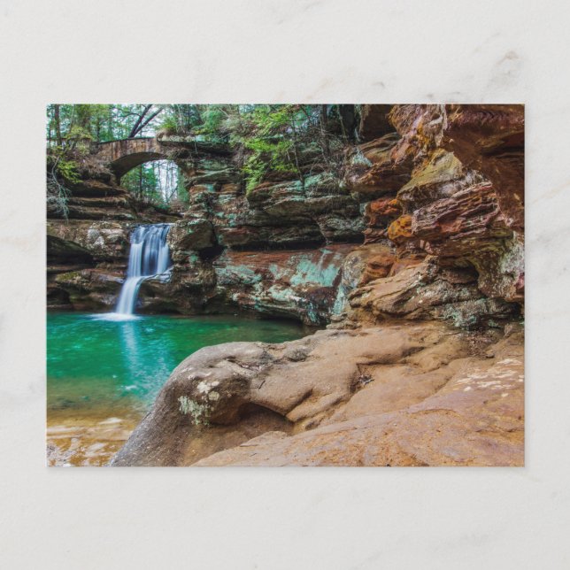 Upper Falls, Old Man's Cave, Ohio Postcard (Front)
