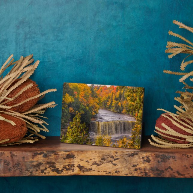 Upper Falls with Fall Colours Plaque (Side)
