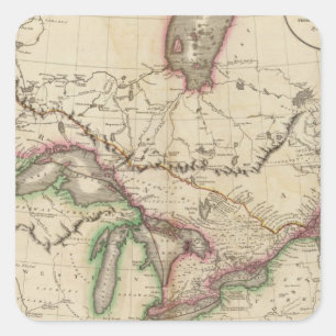 Upper & Lower Canada Square Sticker