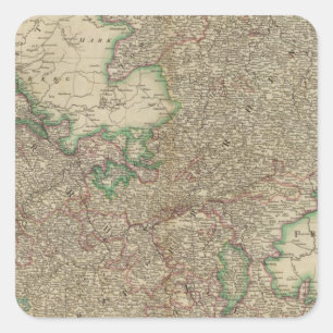 Upper, Lower Rhine circles Square Sticker