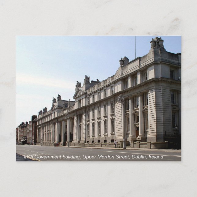 Upper Merrion Street, Dublin Ireland Postcard (Front)