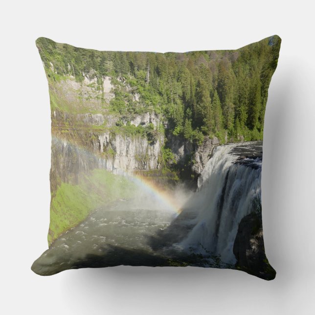 Upper Mesa Falls Throw Pillow (Front)
