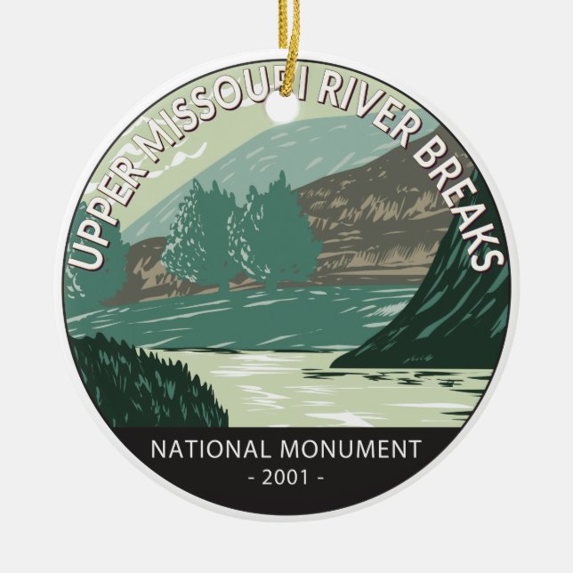 Upper Missouri River Breaks National Monument   Ceramic Ornament (Front)
